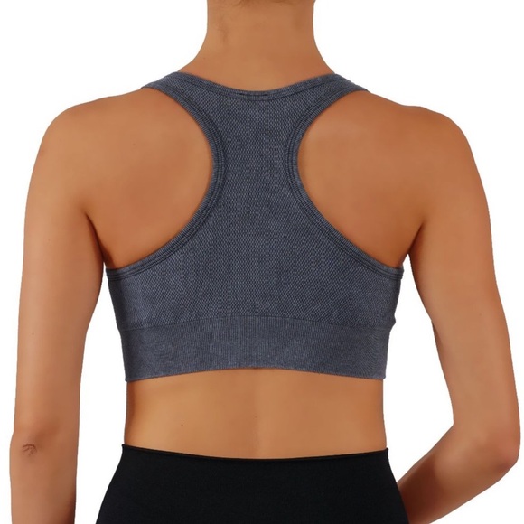 💝Boutique~Rough River Ribbed Racerback High Impact Sports Bra - Picture 3 of 4